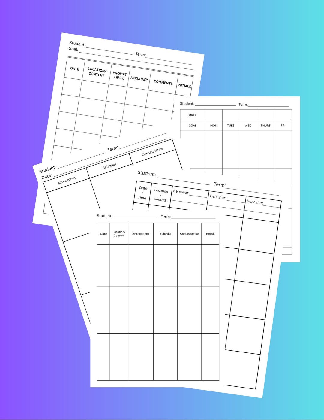 Data Tracking Sheets, Inclusive Education, Special ED, ABA, IEP, Goals ...