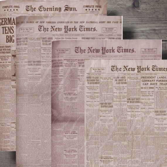 Newspaper Paper Pack, Newspaper Vintage, Printable Grunge Paper