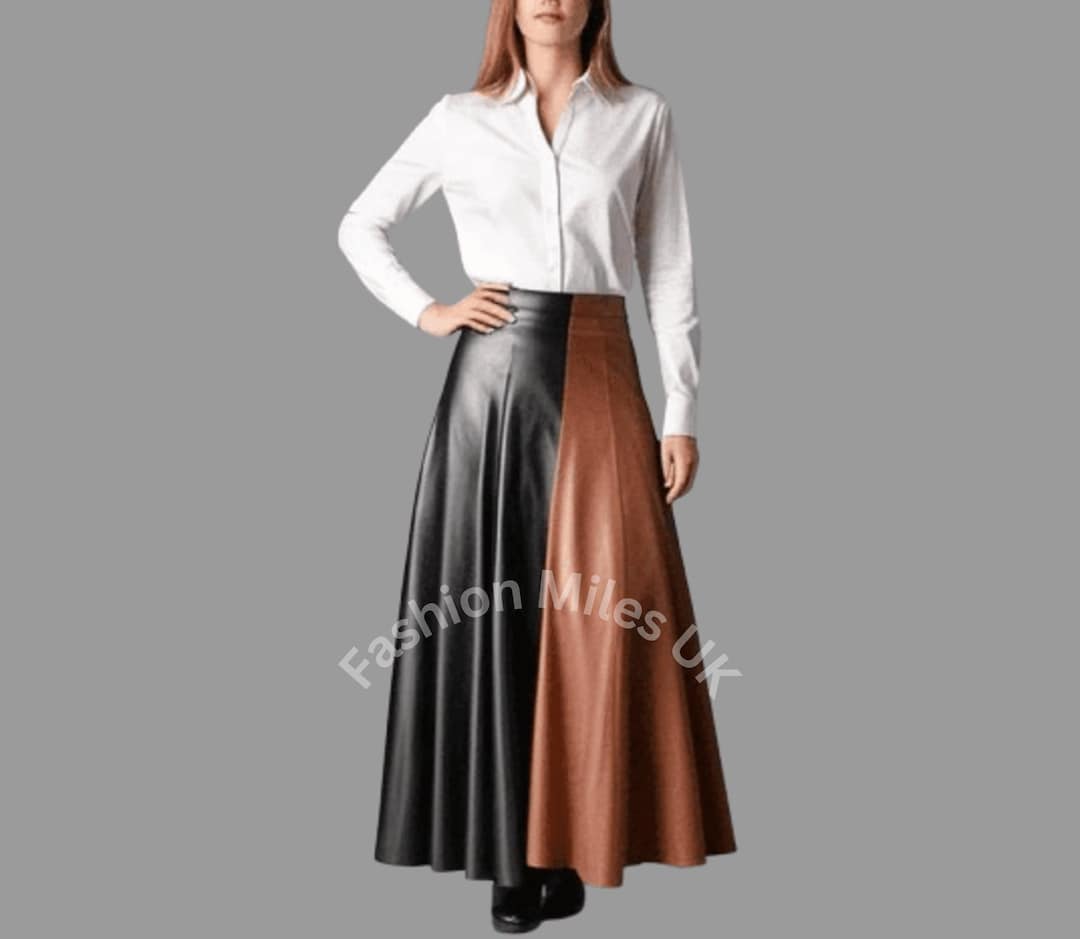 Scottish Genuine Leather Kilted Maxi Skirt classic Full length Women s scottish-genuine-leather-kilted-maxi-skirt-classic-full-length-women-s