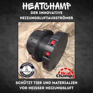 HeatChamp - Komplettset | Heizungsdüse | Heizungsluftausströmer | Hundeschutz | Tierschutz | Oberflächenschutz | Van, Wohnmobil, Wohnwagen