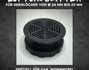 Ventilation grille | Motorhome, caravan, van | Quick and easy installation | Heating | TRUMA | Core hole Ø60-65 mm