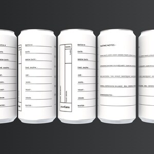 50 x Pro-receptblikken - Houd je zelfgemaakte recepten bij - Vul 1 blikje per batch in en je hebt een receptblik om te volgen voor de volgende keer