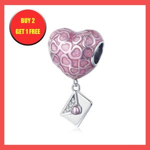 Liebe Brief Charme, Silber Charms, Pandora Charme, Armband Charms, Geschenk für Mädchen, Charms für Armband