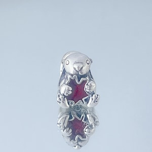Kanadischer Biber und Ahornblatt Charm,Silber Charms,Pandora Charme,Armband Charms,Geschenk für Mädchen,Charms für Armband
