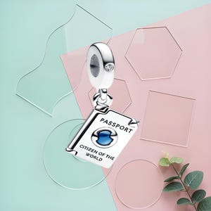 Paspoort hanger te openen, zilveren bedels, pandora-bedel, armband-bedels, cadeau voor meisjes, bedels voor armband