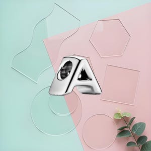 Buchstabe A Alphabet Charm, Silber Charms, Pandora Charme, Armband Charms, Geschenk für Mädchen, Charms für Armband