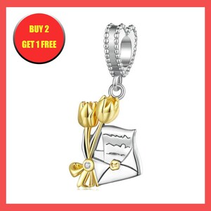 Charm de letra, Charms de plata, Charm de Pandora, Charms de pulsera, Regalo para niñas, Charms para pulsera