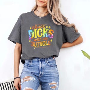 I Suck D*cks Shirt, Funny Adult Humor Tee, Offensive Joke T-Shirt, Funny Gag Gift, Rude Humor Shirt, Novelty Graphic Tee image 2