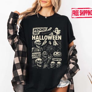 Halloween Psycho Shirt, Trendy Halloween T-shirt, Classic Halloween Shirt, Funny Halloween Shirt, Halloween Horrors Shirt, Ghost Boo T-shirt
