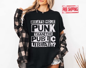 Punk Librarian Shirt: Distressed Gothic Dark Academia Tee