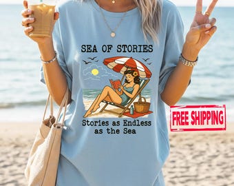 Book Girl Summer Tee: Beach Book Lover Shirt