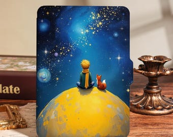 Funda para Kindle con temática de El Principito, funda para Kindle Paperwhite de 12.ª generación de 7", compatible con Kindle de 11.ª y 10.ª generación, Kobo Libra Color de 7", funda Kobo premium.