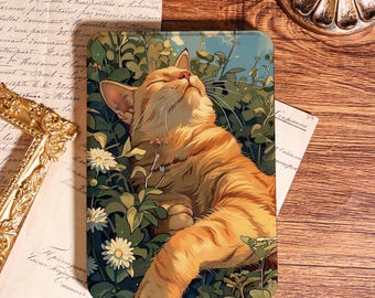 Sunny Cat Kindle Case, New Kindle Paperwhite 12th 7" Case, Fits Kindle Paperwhite 11th/10th, Premium Protective Shell, Gift for Cat Lovers