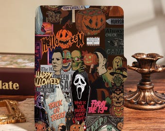 Halloween Horror Collage Kindle Case, New Kindle Paperwhite 12th 7" Case, Fits Kindle 11th/10th, Kobo Libra Color 7'', Premium Kobo Case