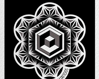 Mandala/pattern stencil and tattoo reference ebook