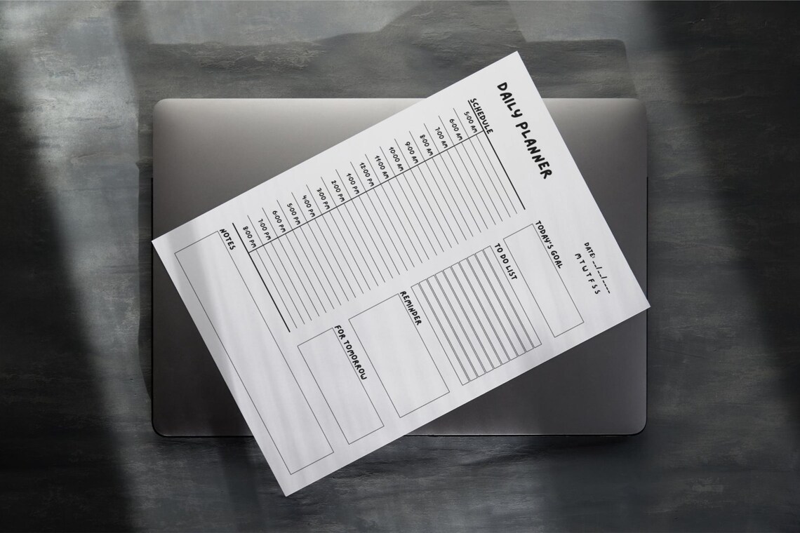 Printable Daily Planner PDF | A4 & A5 Size | Fillable PDF | Minimalist ...