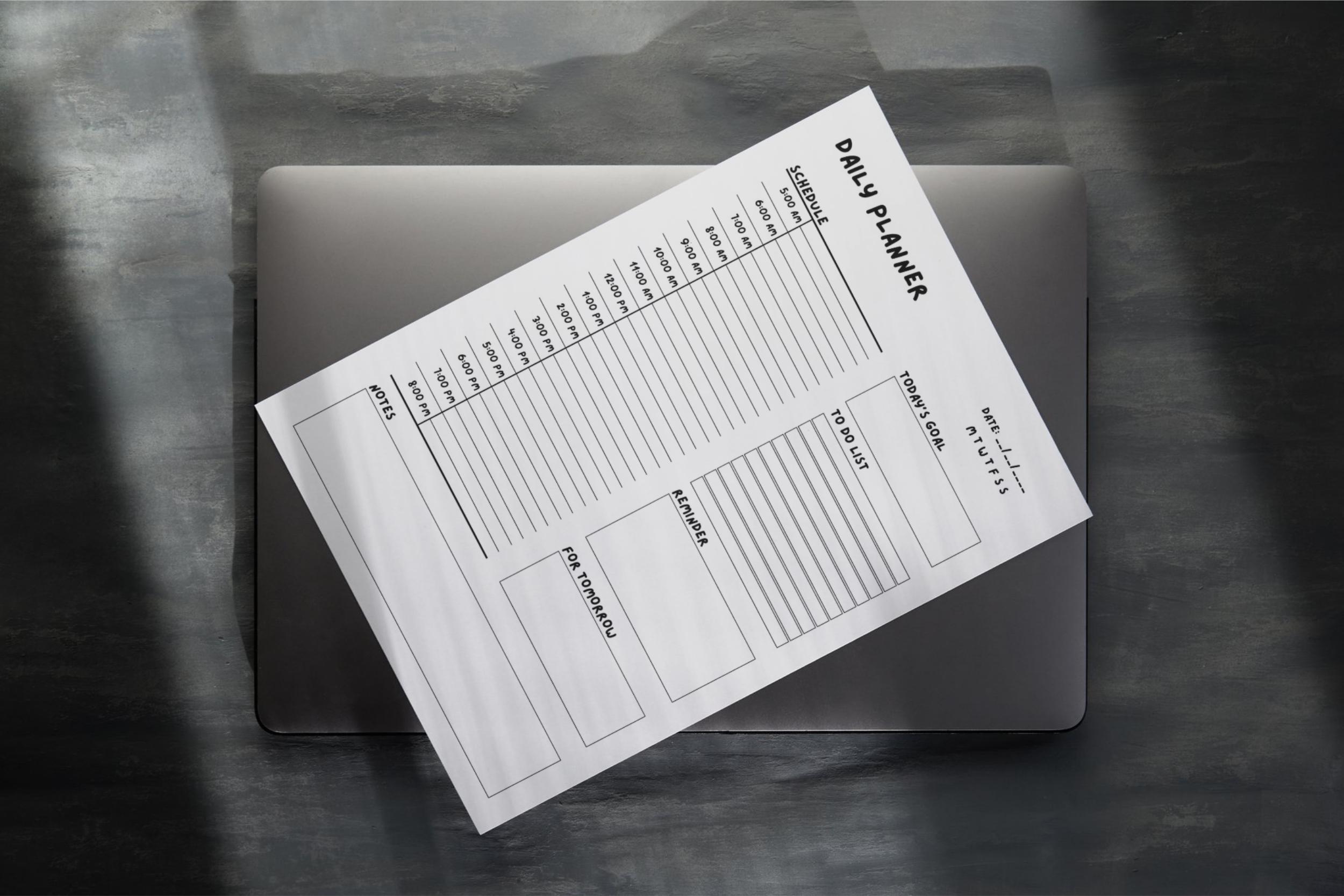 Printable Daily Planner PDF | A4 & A5 Size | Fillable PDF | Minimalist ...