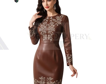 Massimo Dutti Women's Brown Goat Suede Leather Dress Sleeveless Pockets  Lined S - Etsy