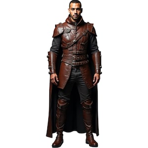 Handmade Medieval Leather Armor Set: Battle-Ready Cosplay Costume