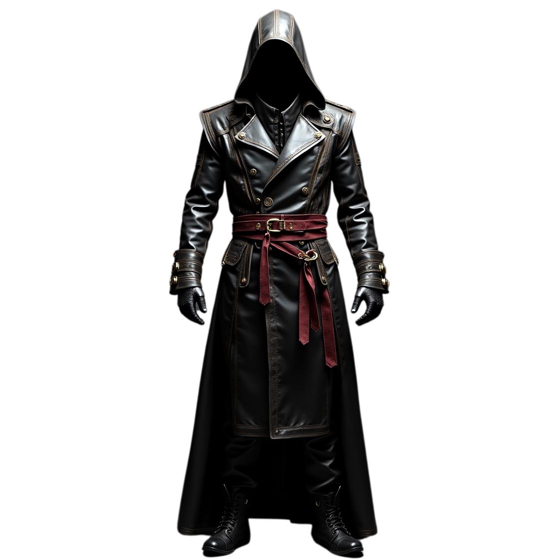 ブラックレザーロングコート フード付き ブラックフード付きレザーコート - Etsy 日本