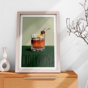 Póster de cóctel retro de los años 60 / Decoración vintage para bares y hogar (versión digital)