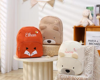Embroidery Personalized Kids Backpack, Custom Kindergarten Toddler Gifts, Kids Backpack With Name, Kids School Bag, Kids Backpack
