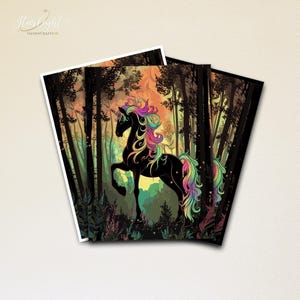 Pochettes pour cartes Mtg, Pochettes pour cartes licorne, Pochettes magiques de grande qualité, Accessoires détaillés Magic : The Gathering, Pochettes pour jeux de cartes