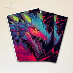 Mtg-kaarthoezen, Cyber Colorful Dragon-kaarthoezen, Magic Card-hoezen van topkwaliteit, MTB-accessoires, MTB-gamercadeau, Tcg-kaarthoezen