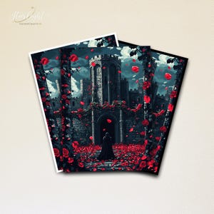 Mtg-kaarthoezen Pixelstijl magisch kasteel-kaarthoezen Topkwaliteit en gedetailleerde magische hoezen Gedetailleerde magie: The Gathering-accessoires