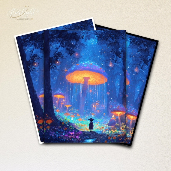 pixel art card sleeves mtg (Tree of Life) 100% Hand-Drawn 100ct Textured Matte TCG/MTG by Realm Guard : Toys & Games Protect your Magic cards with Psychedelic Stairway pixel art sleeves Pixel Mushroom MTG Sleeves, Durable