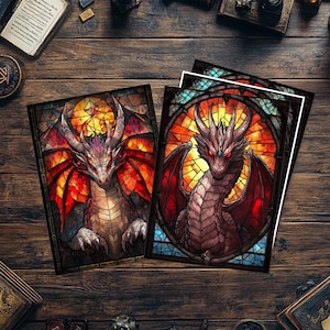 Mtg Kartenhüllen,Glasmalerei-Kunst | Drachenthema-Kartenhüllen, hochwertige Magiehüllen, detaillierte Magie: The Gathering Accessories
