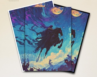 Mtg Card Sleeves,Phantom Rider of the Cosmic Skies Card Sleeves,Top Quality and Detailed Magic Sleeves,Mtg Accessories,Tcg card sleeves