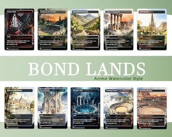 10 Bond Lands / Carte Proxy / Terre in stile acquerello anime