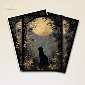 MTG-kaarthoezen,Cat in Moonlight-kaarthoezen,Topkwaliteit magische hoezen,Gedetailleerde magie: The Gathering-accessoires,MTG-cadeau voor gamers
