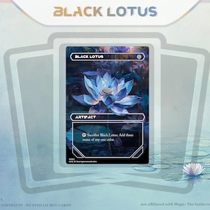 Black Lotus | Dark Lotus Monet-style MTG Cards, Art MTG Card,Proxy Commander Deck,Custom Proxy Card MTG, Commander Proxy Cards