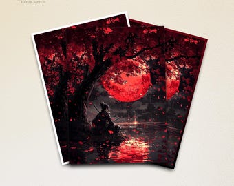 moon card sleeves Mtg Sleeves Matte, Moon Shadow Card Sleeve, Foil/holo, Gamer Gift, Standard Size