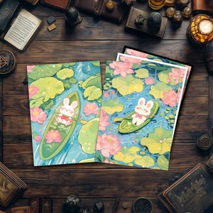 MTG-kaarthoezen, kawaii schattig anime konijn thema kaarthoezen, magische mouwen van topkwaliteit, TCG-kaartbeschermers, cadeaus voor gamers