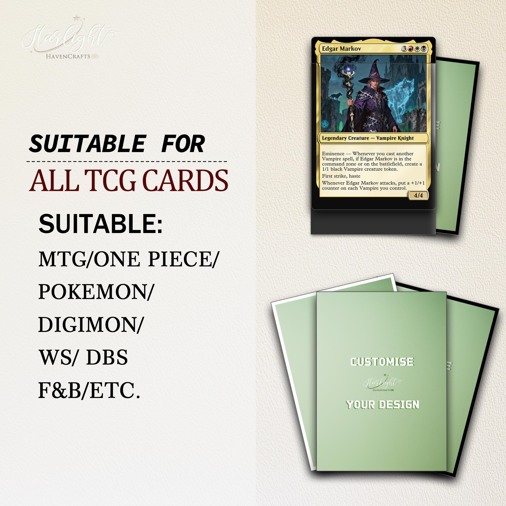 Custom Card Sleeves for MTG/TCG - Print Your Design on Durable,top Quality Magic  Sleeves,mtg Accessories,frameless /foil Matte Game Sleeves - Etsy