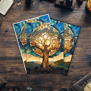 MTG-kaarthoezen Gebrandschilderd glas levensboom kaarthoezen Topkwaliteit en gedetailleerde magische hoezen Gedetailleerde magie: The Gathering-accessoires