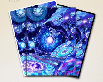 Fundas para cartas de MTG, fundas del Universo Kaleidoscope, fundas de alta calidad para cartas mágicas, accesorios de MTG, regalo para jugadores de MTG, fundas para cartas de TCG