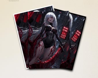 Mtg Card Sleeves,Anime Vampire Card Sleeves,Top Quality and Detailed Magic Sleeves,Detailed Magic: The Gathering Accessories