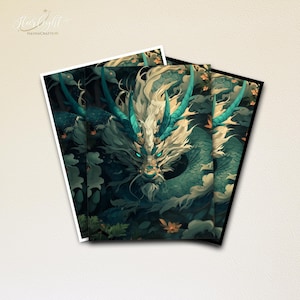 Pochettes pour cartes Mtg, pochettes pour cartes dragon vert, pochettes pour cartes détaillées de grande qualité, pochettes détaillées Magic : accessoires The Gathering