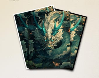 Fundas para cartas de Mtg, fundas para cartas del Dragón Verde, fundas mágicas de alta calidad y detalladas, accesorios detallados de Magic: The Gathering