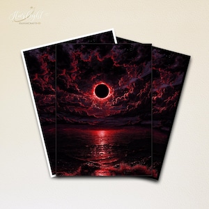 Pochettes pour cartes Mtg,Crimson Horizon : pochettes pour cartes Eclipse apocalyptique, pochettes pour cartes détaillées de grande qualité, accessoires Mtg