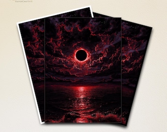 Mtg Card Sleeves,Crimson Horizon:Apocalyptic Eclipse Card Sleeves,Top Quality and Detailed Magic Sleeves,Mtg Accessories