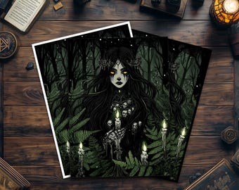 Mtg Card Sleeves,Queen of Shadows Dark Style Card Sleeves,Top Quality and Detailed Magic Sleeves,TCG Card Sleeve, Gifts for Gamers