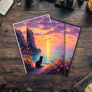 Fundas para cartas de Mtg, fundas para cartas de Serenity by the Sea, fundas mágicas de alta calidad y detalladas, accesorios detallados de Magic: The Gathering