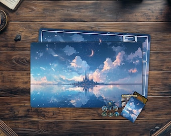 MTG Playmat,Fantasy Castle TCG Playmat,Trading Card Game Accessories,Table Top Gaming,PC Game Accessory, Gifts for Gamers