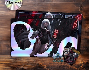 Anime Vampire - Foil MTG Playmat,TCG Playmat,Trading Card Game Accessories,Table Top Gaming,PC Game Accessory,Gifts for Gamers