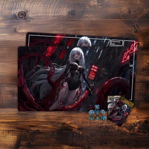 MTG-speelmat, anime vampier TCG-speelmat met of zonder zones, trading card game-accessoires, pc-gameaccessoire, cadeaus voor gamers
